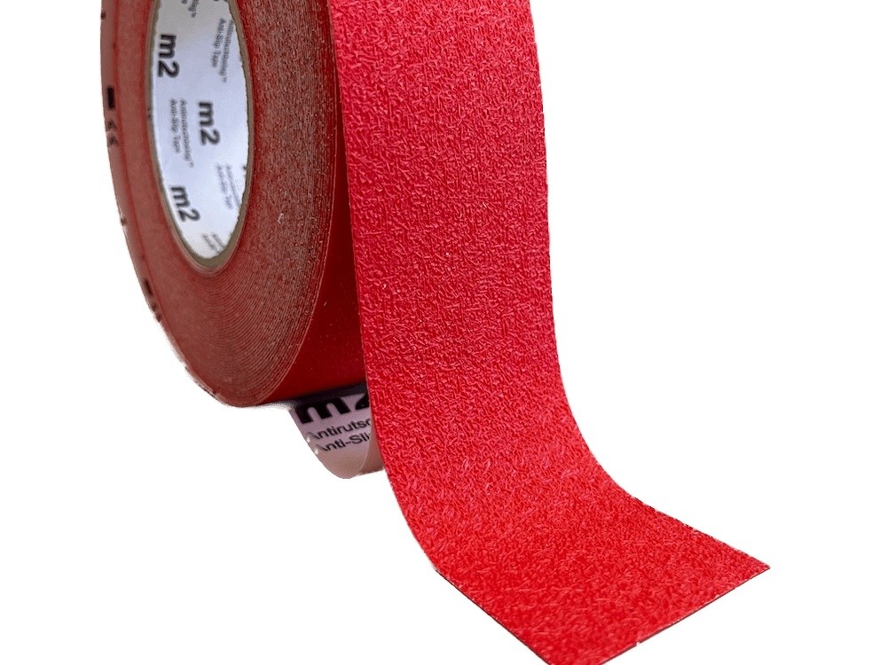 Podlahová páska protišmyková vysokoodolná červená 100mm x 18,3m