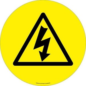Kvalitné samolepiace podlahové značenie Nebezpečenstvo zásahu elektrickým prúdom