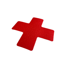 Podlahové značenie tvar kríž 150mm x 150mm červené (sada ...